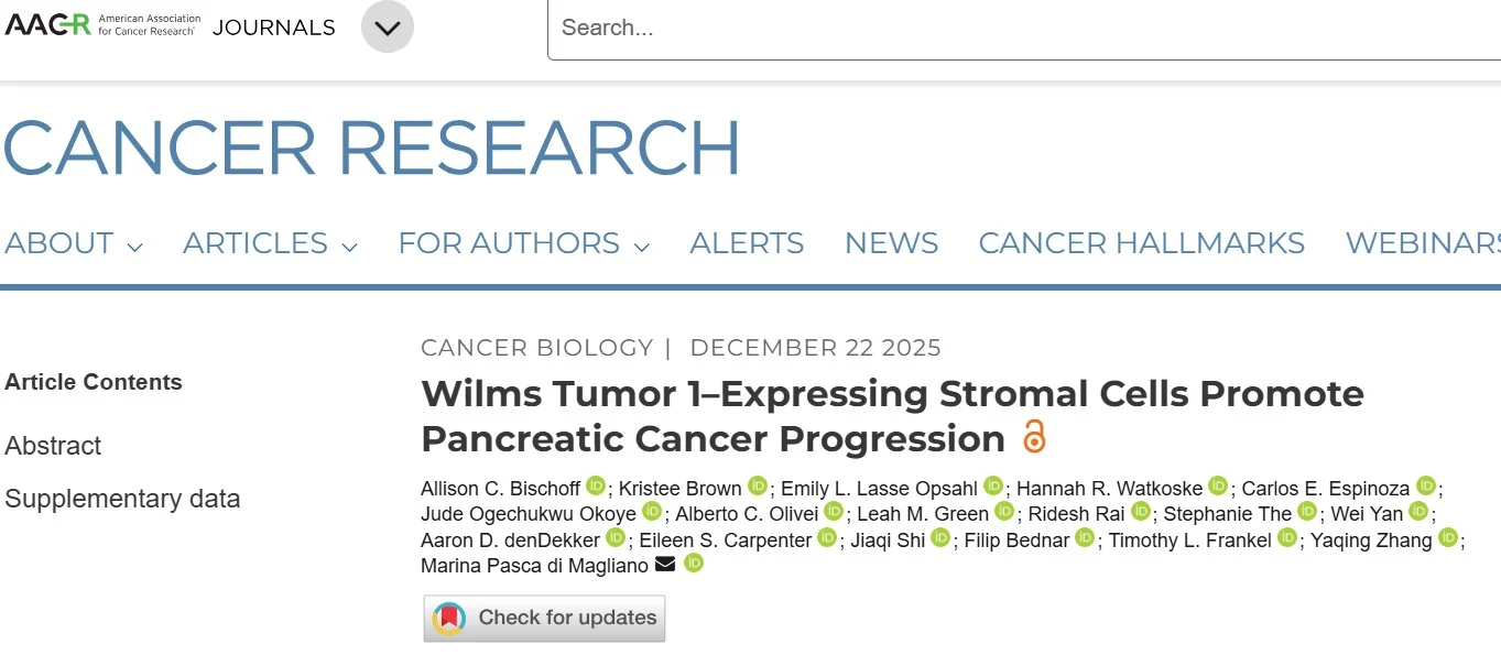 Anirban Maitra: Wilms Tumor 1–Expressing Stromal Cells Drive Pancreatic Cancer Progression