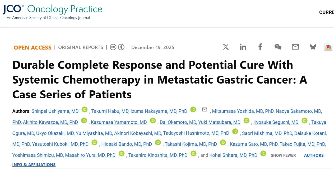 Arndt Vogel: Durable Response and Potential Cure with Chemotherapy in Metastatic Gastric Cancer