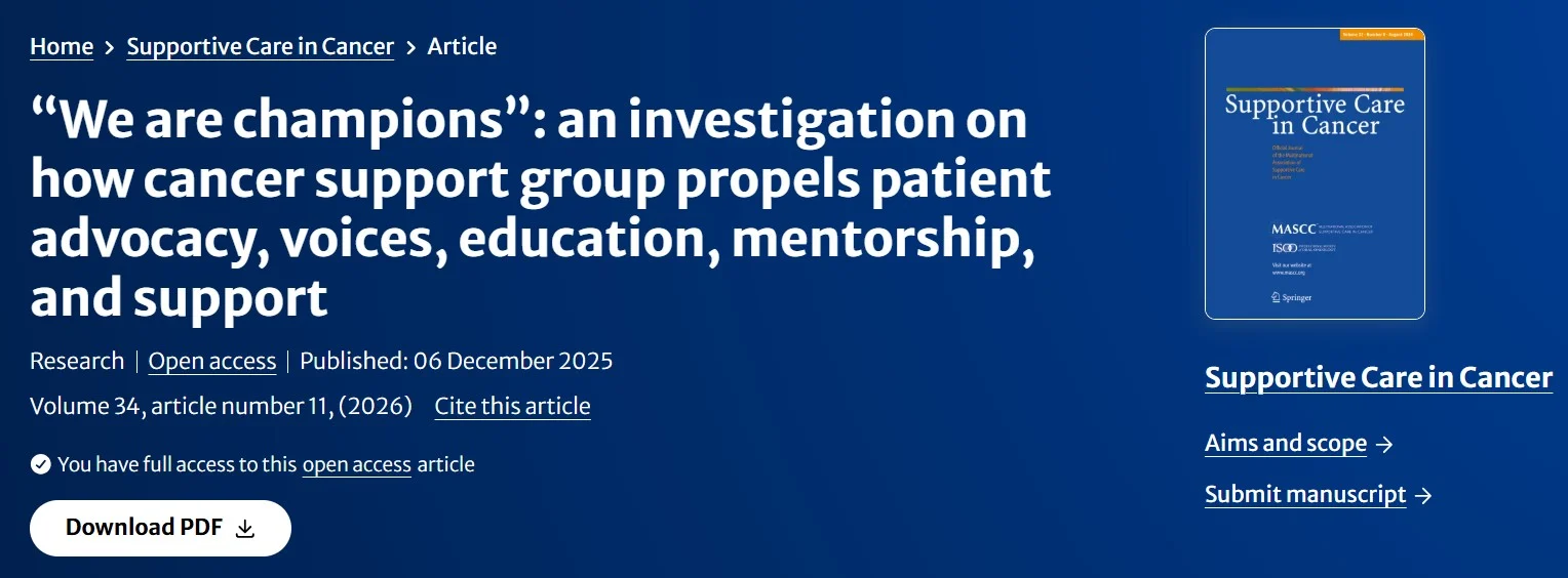 Runcie C.W. Chidebe: How Cancer Support Groups Help Patients Be Seen, Heard, and Understood