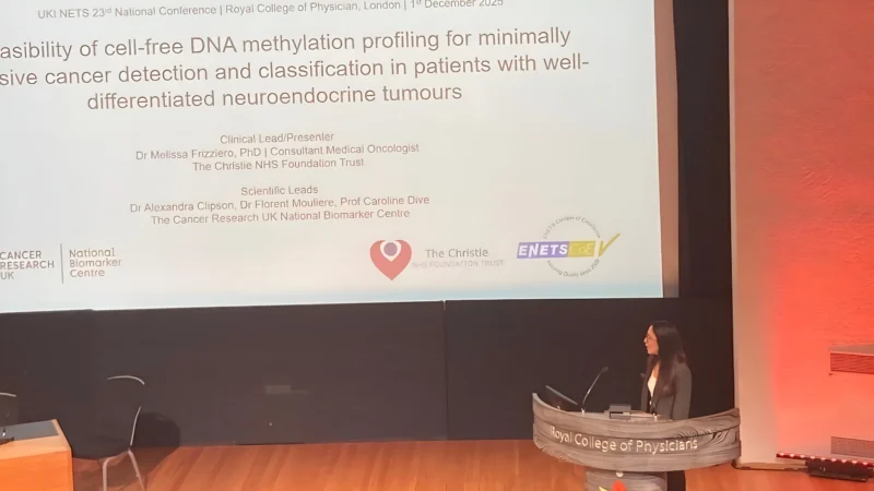 Melissa Frizziero Presents New cfDNA Methylation Research at UKI NETS 2025