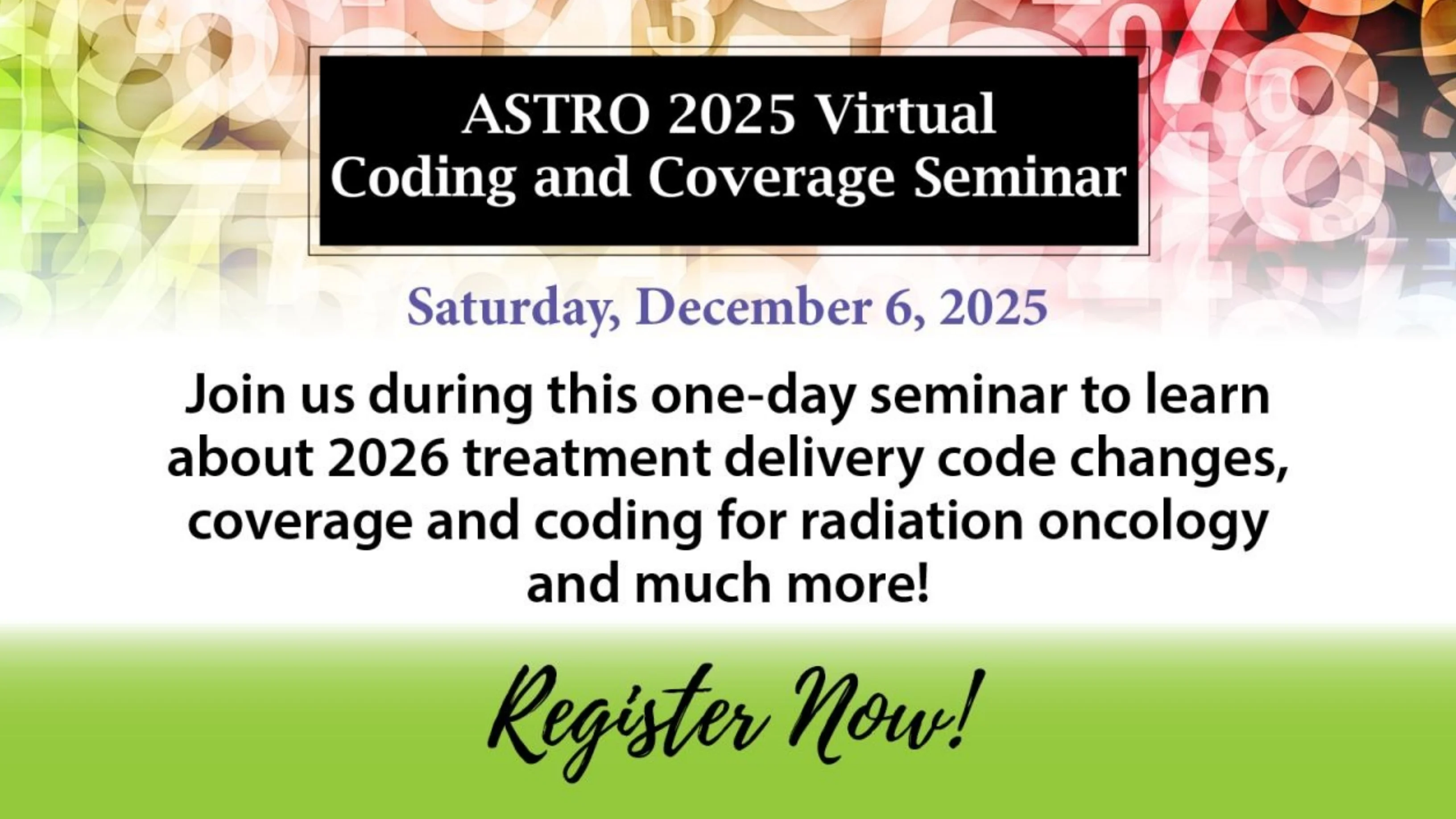 Amar Rewari: Excited to Speak at the ASTRO’s Seminar on the 2026 Radiation Oncology Coding Updates 2 Amar Rewari: Excited to Speak at the ASTRO’s Seminar on the 2026 Radiation Oncology Coding Updates