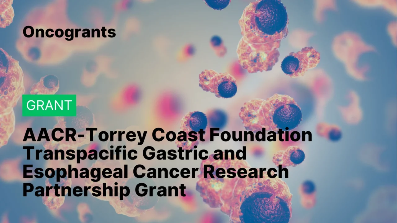 AACR-Torrey Coast Foundation Transpacific Gastric and Esophageal Cancer Research Partnership Grant