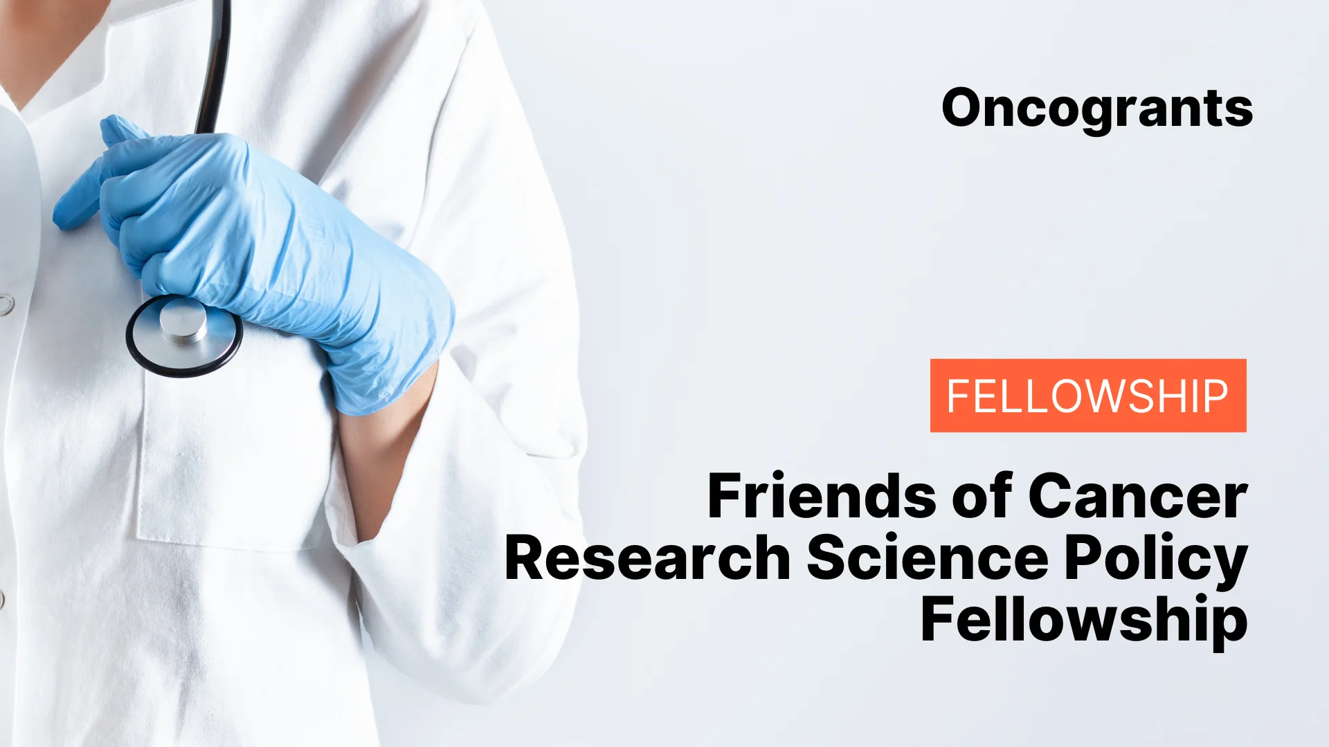 Friends of Cancer Research Science Policy Fellowship