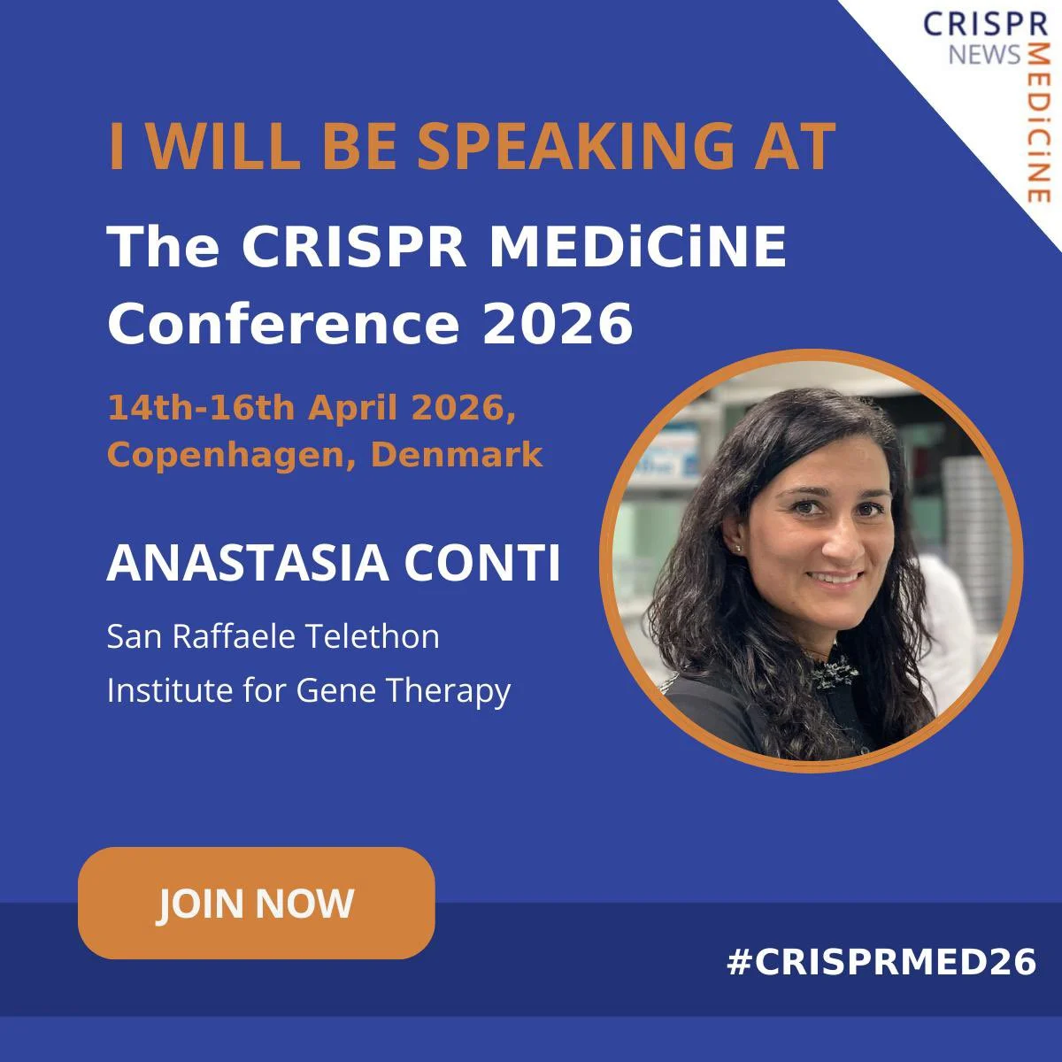 Anastasia Conti: Excited to Speak at CRISPRMED26 in Copenhagen 2 Anastasia Conti: Excited to Speak at CRISPRMED26 in Copenhagen