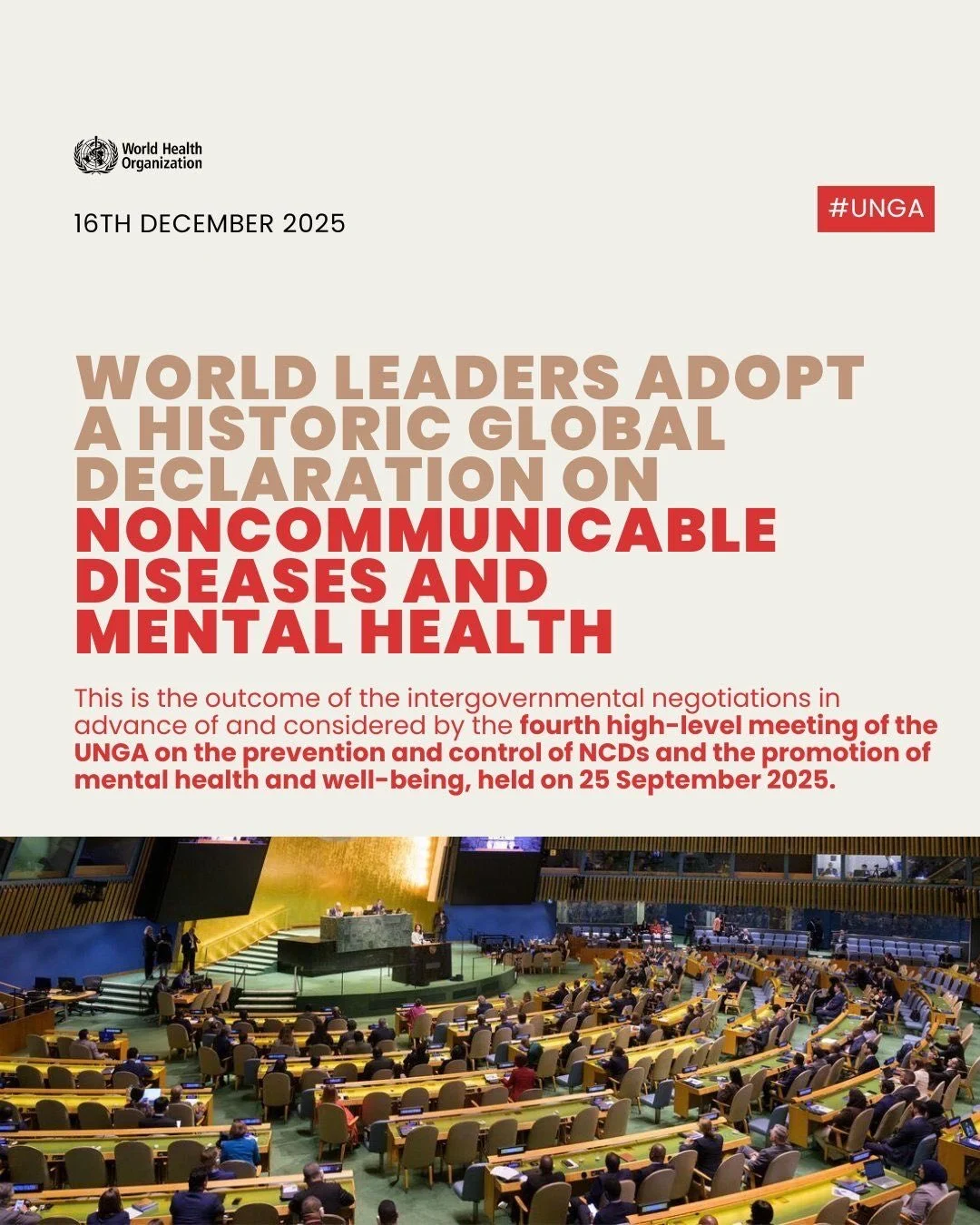 Tedros Adhanom Ghebreyesus: UN General Assembly Adopts Political Declaration on NCDs and Mental Health