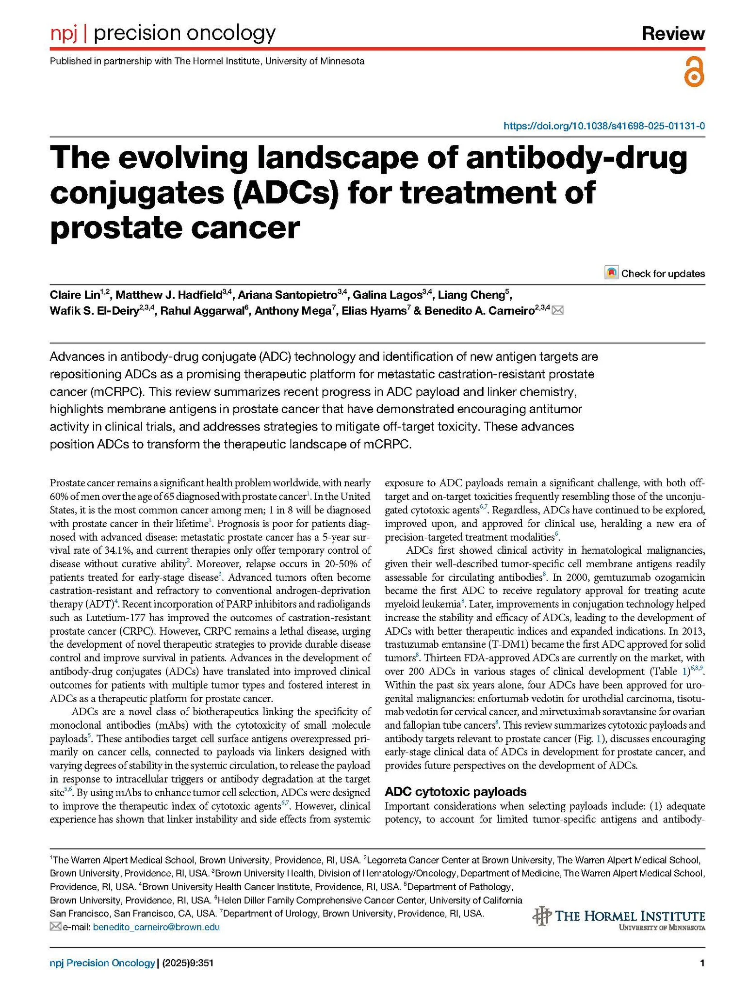 Liang Cheng: What’s New in the Space of Antibody-Drug Conjugates for mCRPC