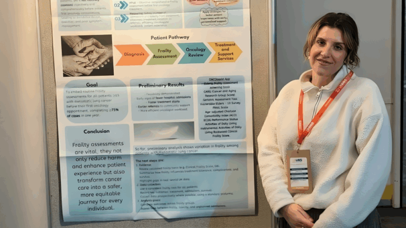 Giuseppe Banna: Congratulations to Katie Poulter for Presenting Our Lung Cancer Frailty Assessment Project at UKONS