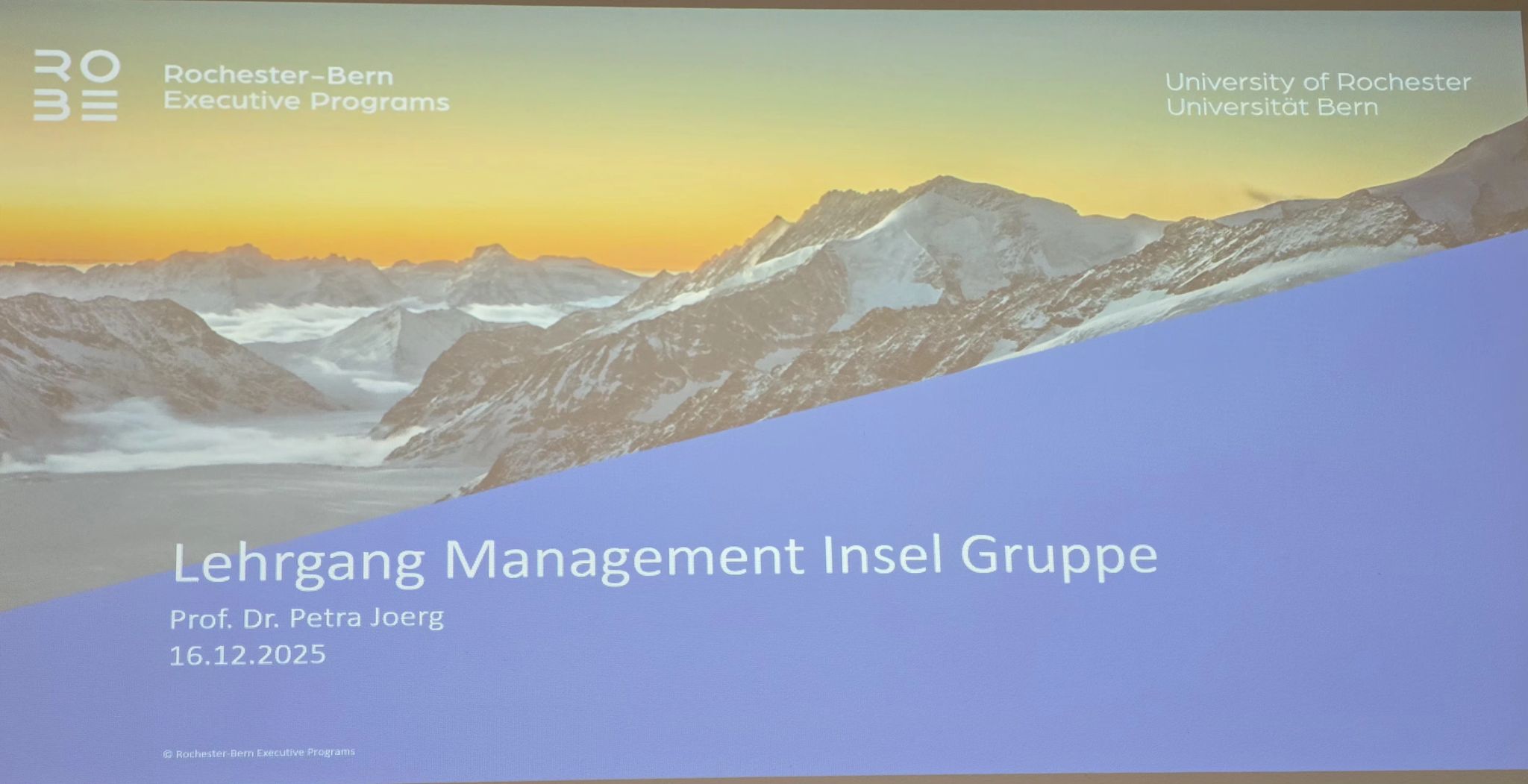 Natalia Baran: Completing a Six-Module Executive Management Program at Insel Gruppe 2 Natalia Baran,