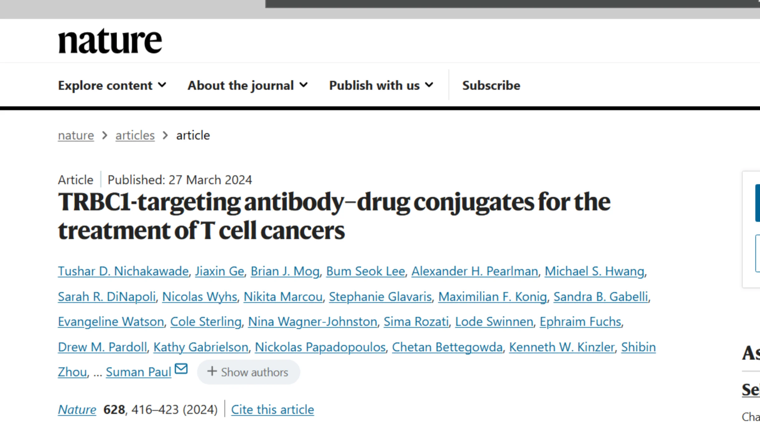 Scientific Wednesdays: TRBC1-Targeting ADCs for T-Cell Malignancies - The Babak Lab