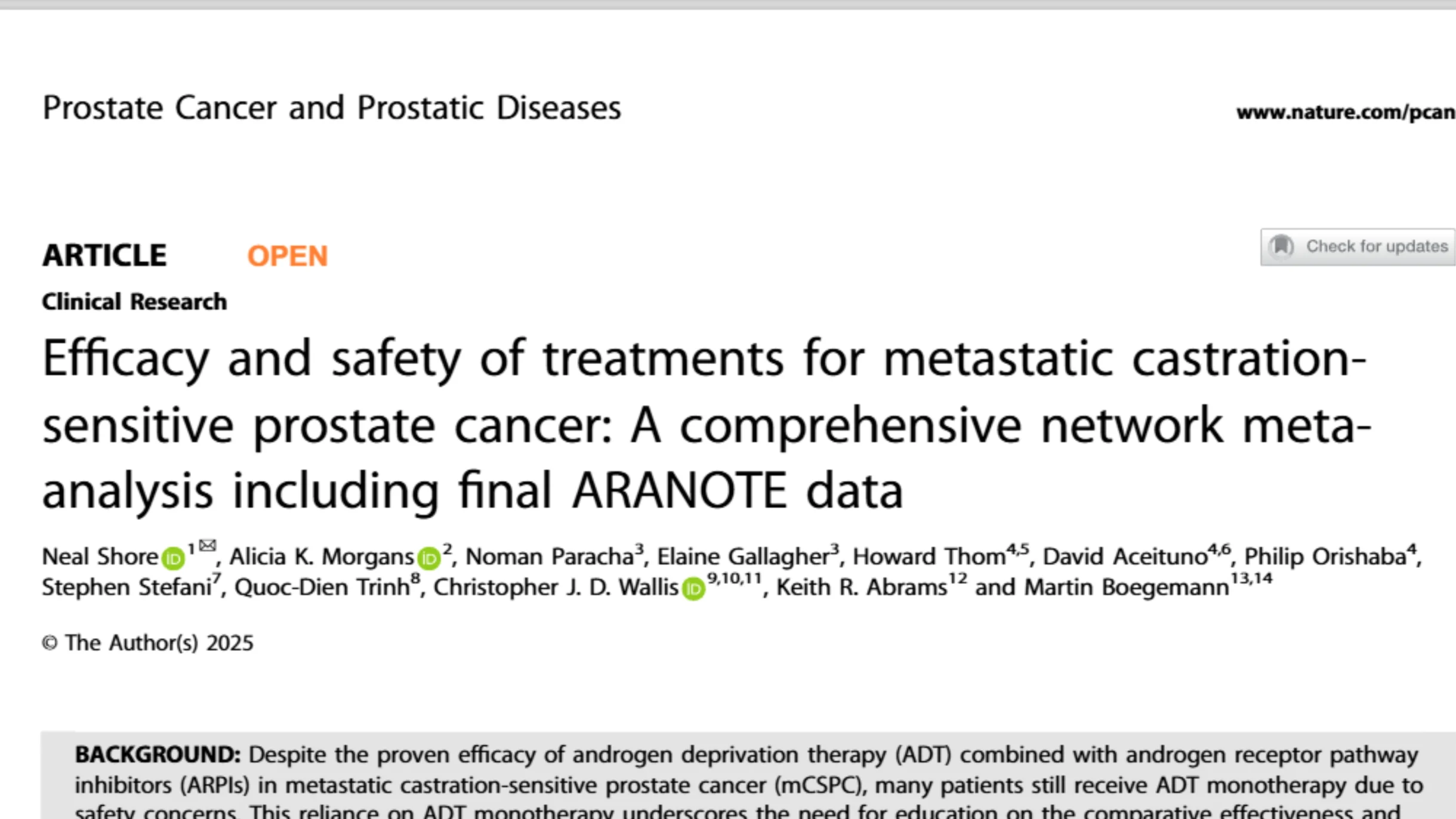 Neal Shore: Efficacy and Safety of Treatments for Metastatic Castration-Sensitive Prostate Cancer