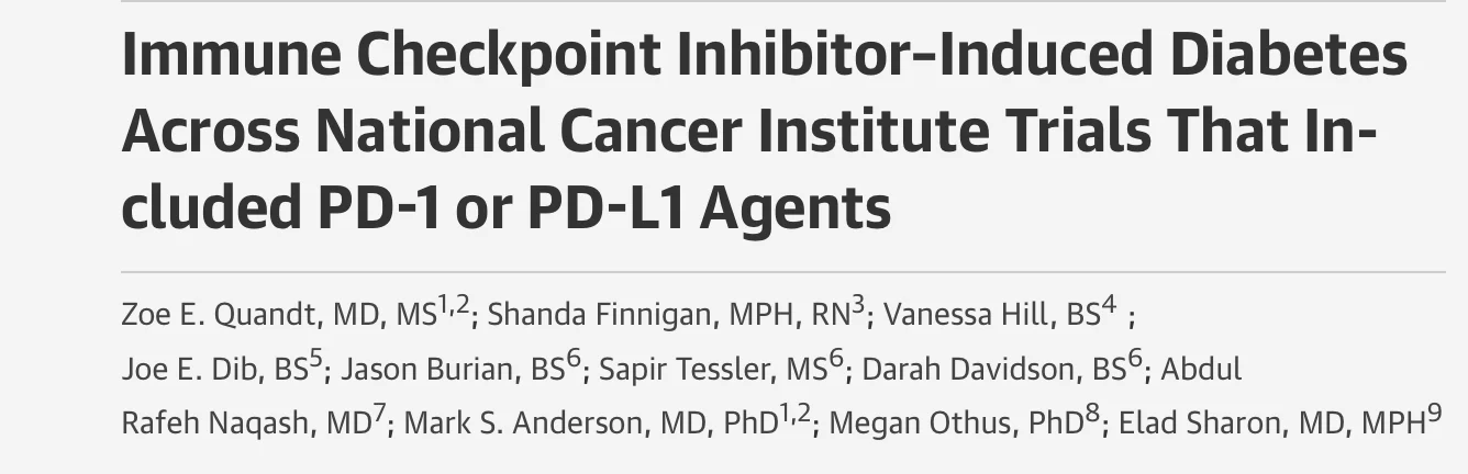 Aya Mohamed: Rare but Serious Risk of ICI-Induced Diabetes