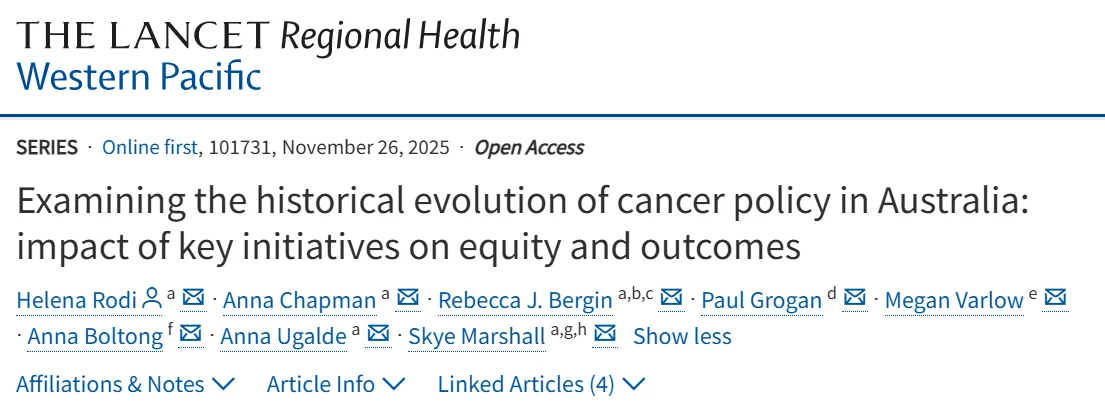 Paul Grogan: Examining the Historical Evolution of Cancer Policy in Australia 2 Paul Grogan