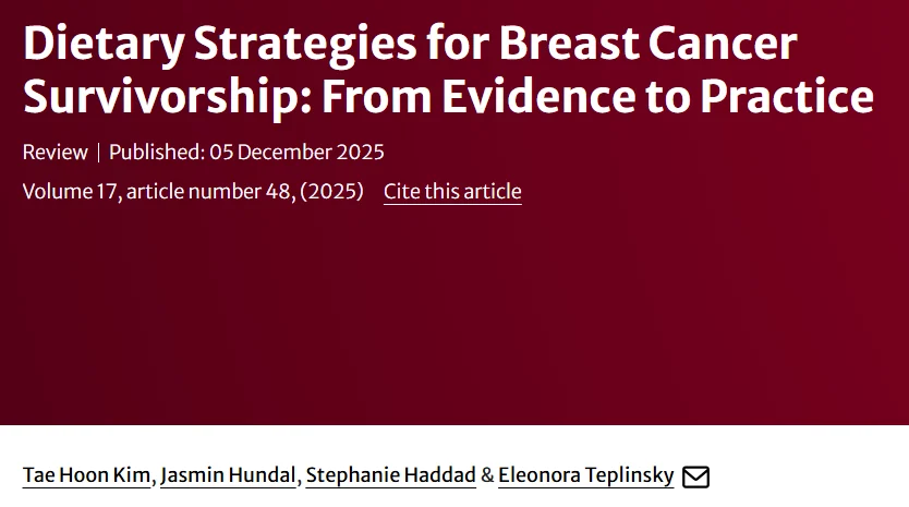 Stephanie Haddad: Dietary Strategies for Breast Cancer Survivorship