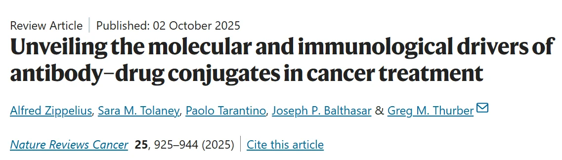 Paolo Tarantino: Our ADC Review Is Highlighted on the Cover of Nature Reviews Cancer 3 ADC