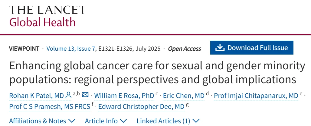 Edward Christopher Dee: Enhancing Global Cancer Care for Sexual and Gender Minority Populations 2 Edward Christopher Dee