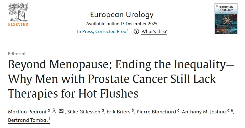 Bertrand Tombal: Why Men with Prostate Cancer Still Lack Therapies for Hot Flushes 2 Bertrand Tombal Prostate Cancer