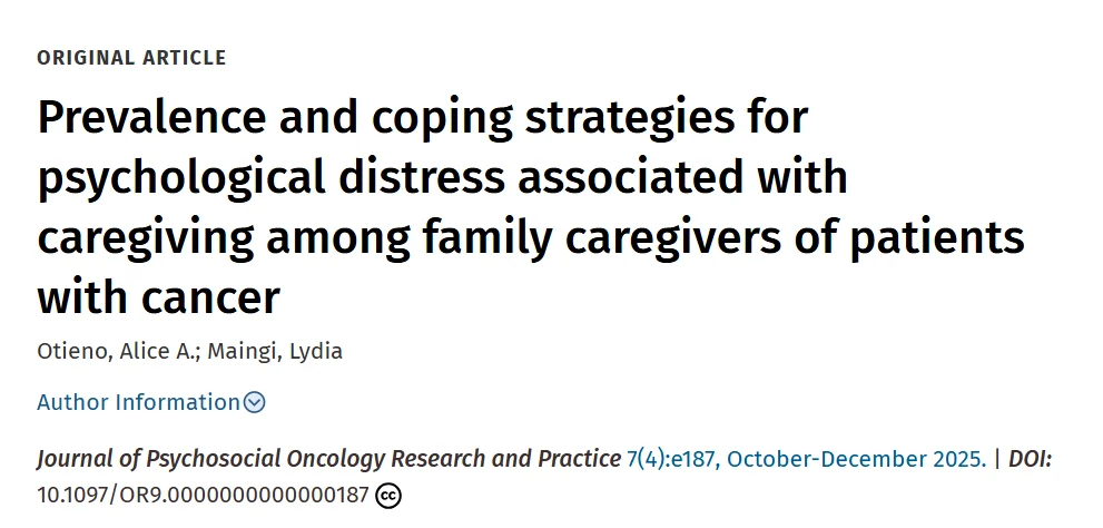 New JPORP Issue on Psychological Distress and Coping Among Cancer Caregivers - IPOS 3 JPORP