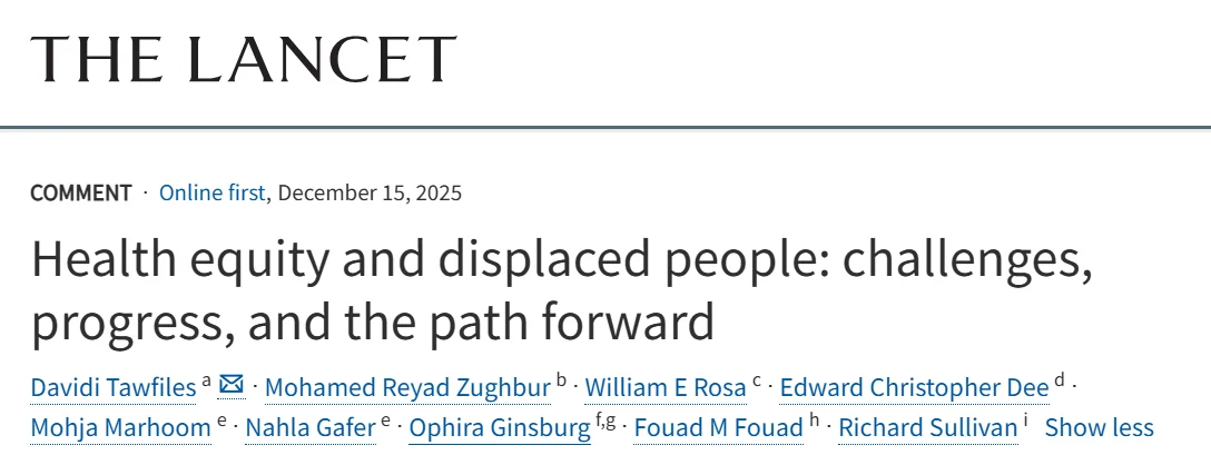 Davidi Tawfiles: Health Equity and Displaced People - Challenges, Progress, and the Path Forward