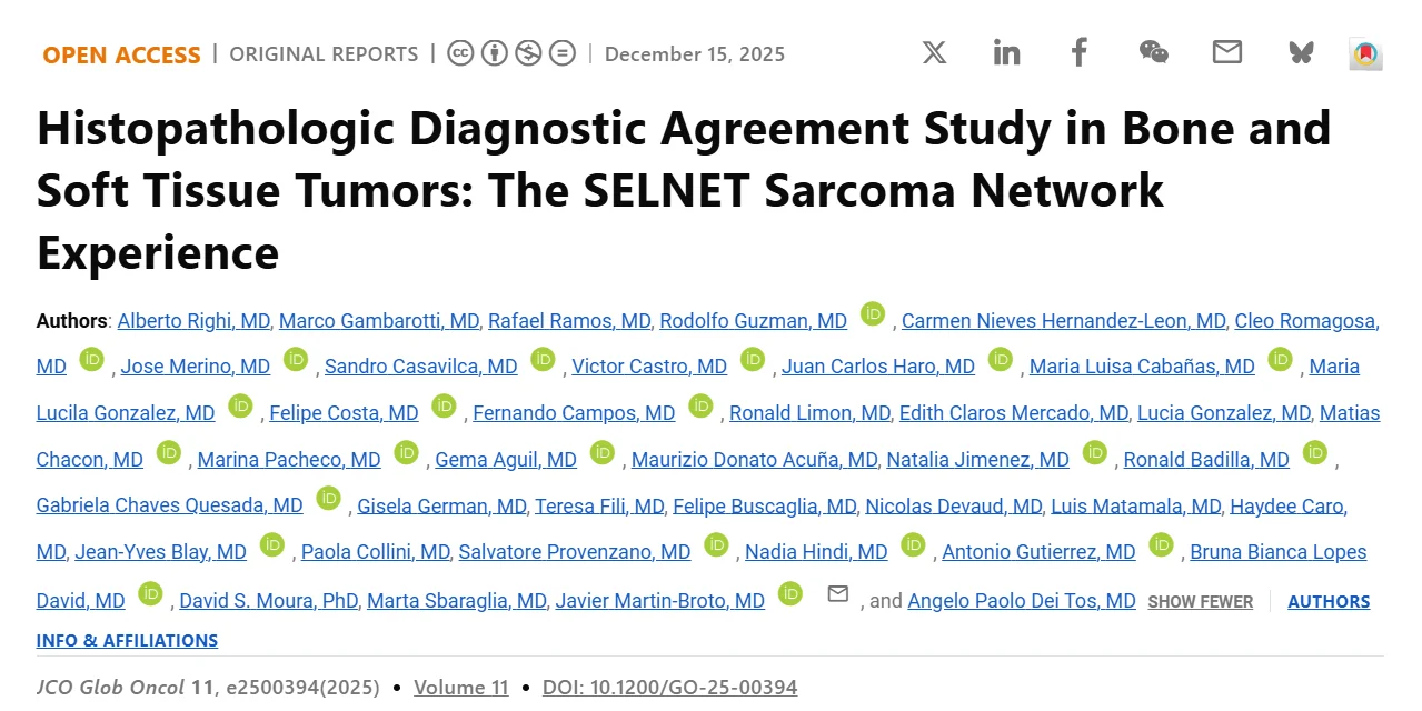 Javier Martin-Broto: Assessing Discrepancies in the Histological Diagnosis of Sarcomas Across Various Centers in Latin America