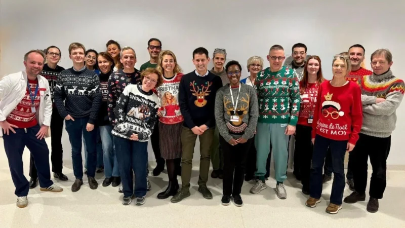 Evandro de Azambuja Celebrating Collaboration at the 2025 Institute Jules Bordet Breast Clinic Christmas Meeting