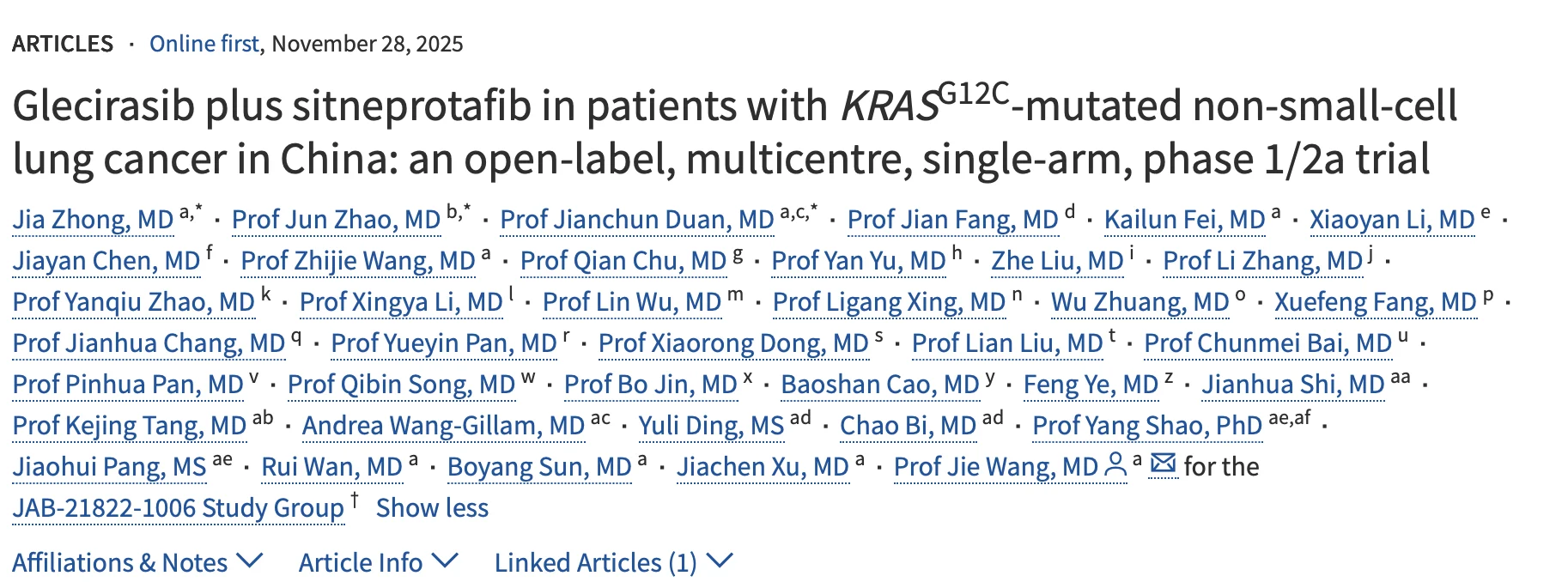 Andrea Wang-Gillam: Jacobio Offers Hope for a Potential Chemotherapy-Free Front-Line Option for NSCLC in the Future