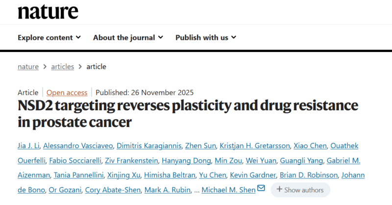 Terrence Connolly: NSD2 as a Target in Treatment-Resistant Prostate Cancer 3 Terrence Connolly: NSD2 as a Target in Treatment-Resistant Prostate Cancer