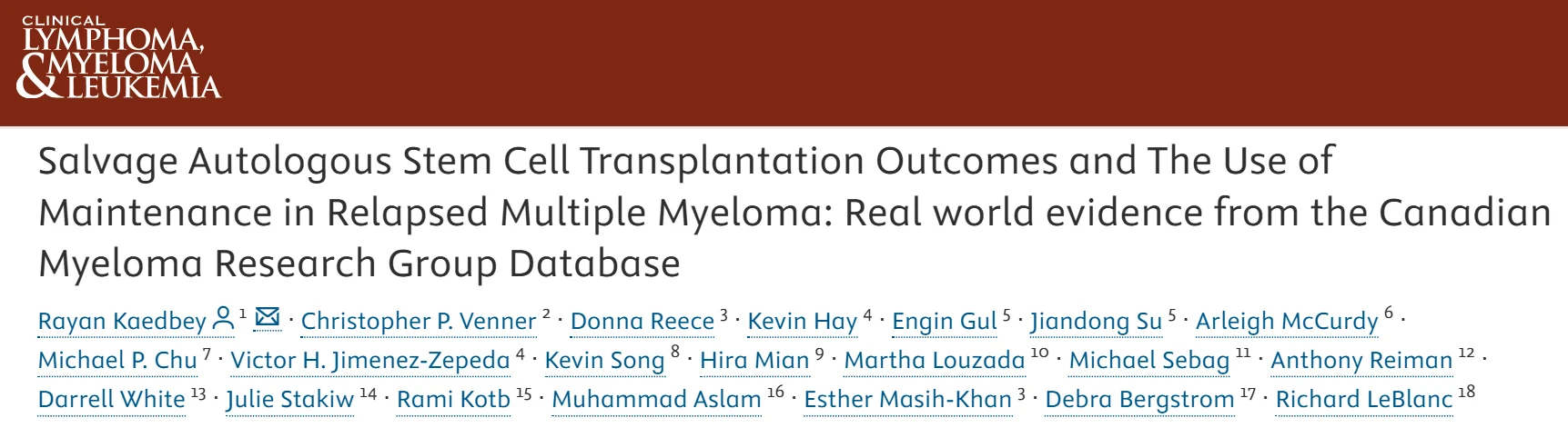 Myeloma Paper of the Day, December 2nd, Suggested by Robert Orlowski