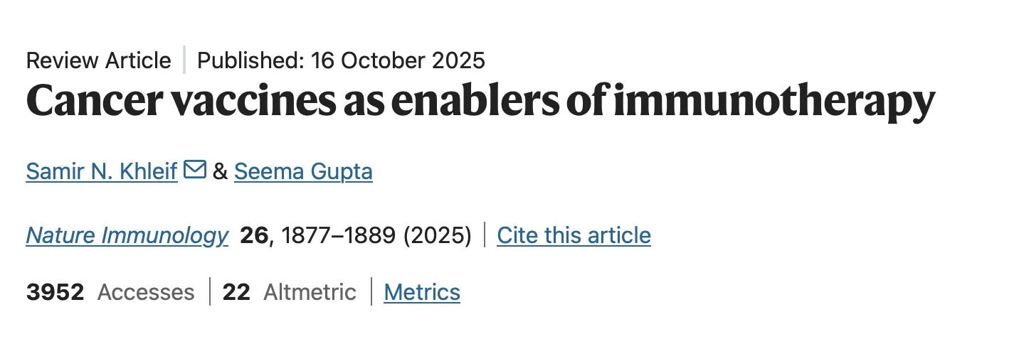 Bernard A. Fox: Exploring the Rapidly Developing Cancer’s Dark Matter Antigen Space