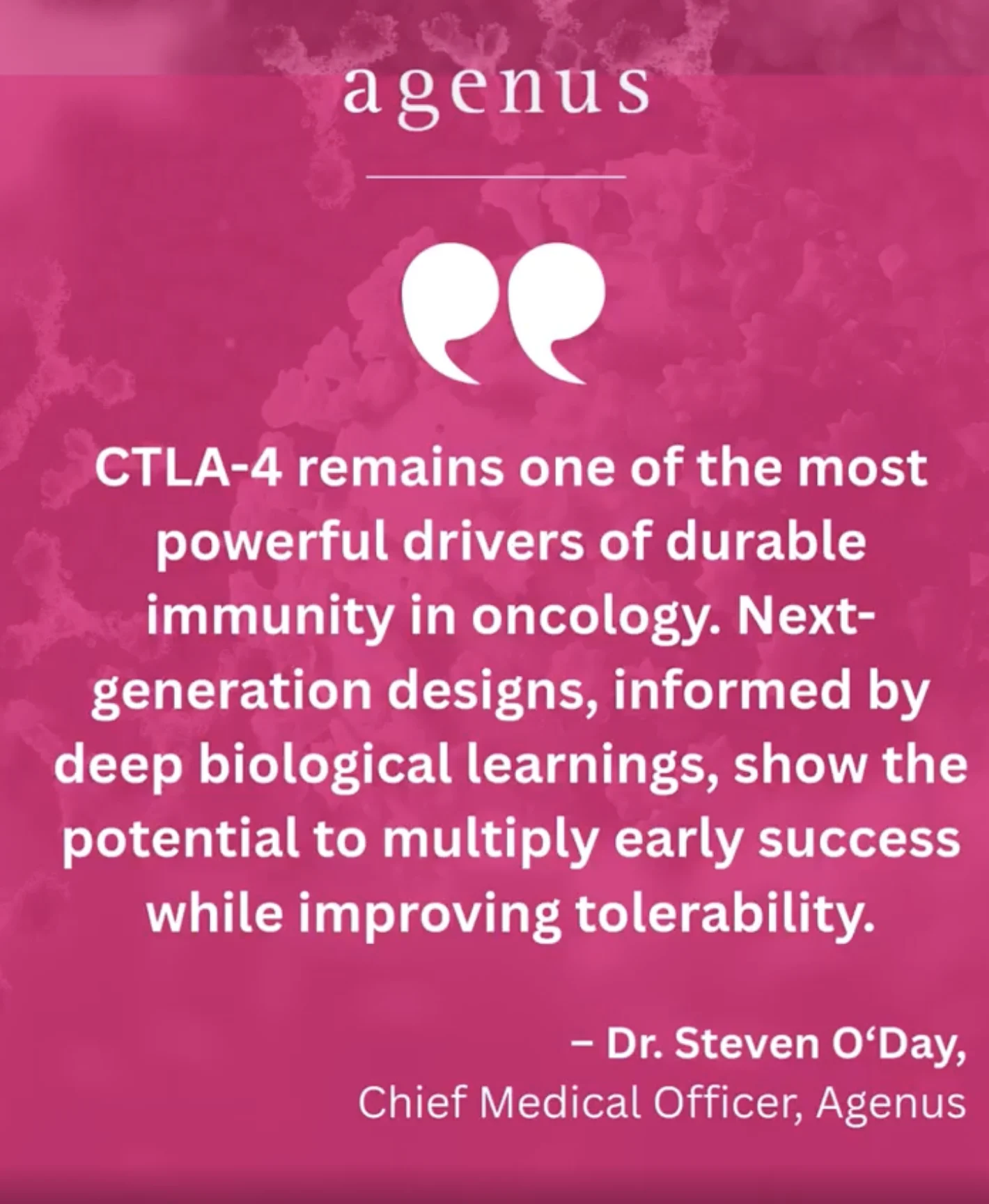How CTLA-4 Has Re-Emerged as a Central Driver of the Next Immuno-Oncology Revolution - Agenus 2 How CTLA-4 Has Re-Emerged as a Central Driver of the Next Immuno-Oncology Revolution - Agenus