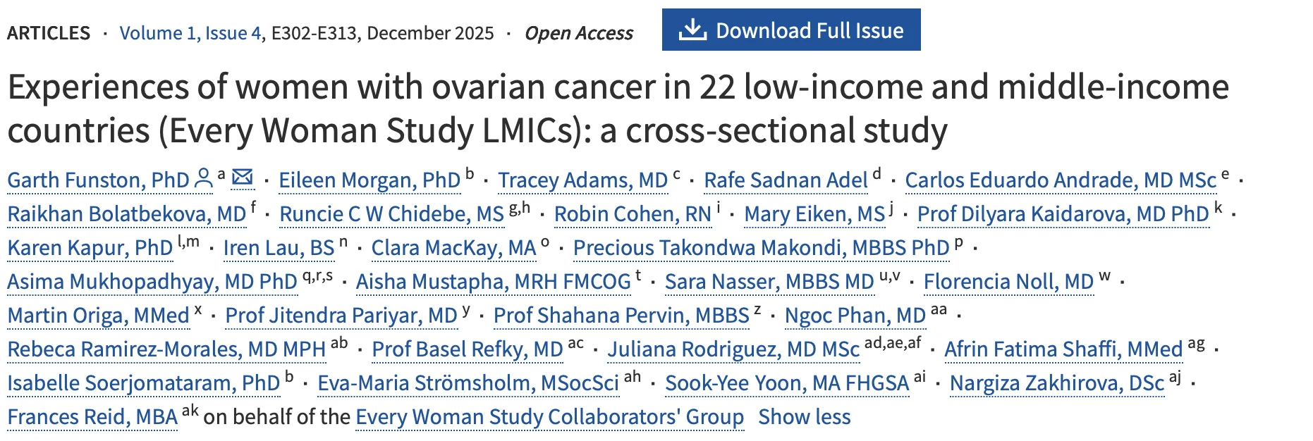 Mariachiara Paderno: Ovarian Cancer in Low and Middle-Income Countries 2 Mariachiara Paderno: Ovarian Cancer in Low and Middle-Income Countries