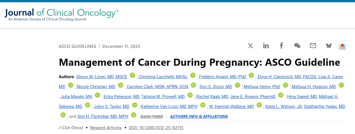 Siddhartha Yadav: New ASCO Guideline for Managing Cancer During Pregnancy 2 Siddhartha Yadav