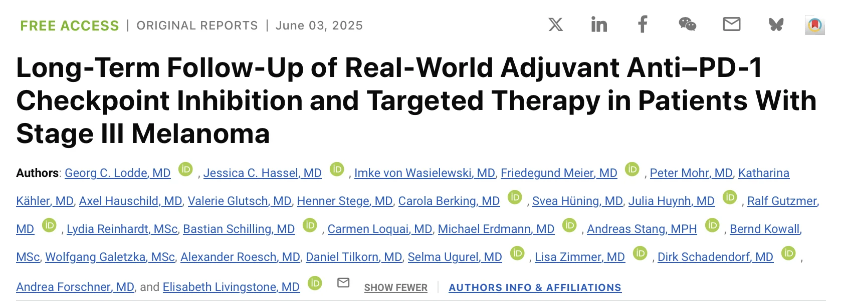 Marco Donia: Adjuvant PD-1 vs BRAF/MEK in Stage III Melanoma 2 Marco Donia: Adjuvant PD-1 vs BRAF/MEK in Stage III Melanoma