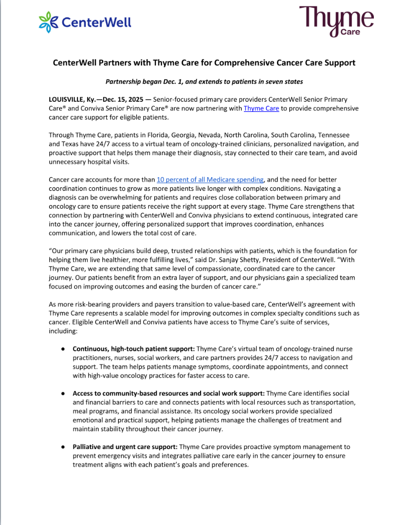 Samyukta Mullangi: Excited for This Partnership with CenterWell Senior Primary Care 2 Samyukta Mullangi