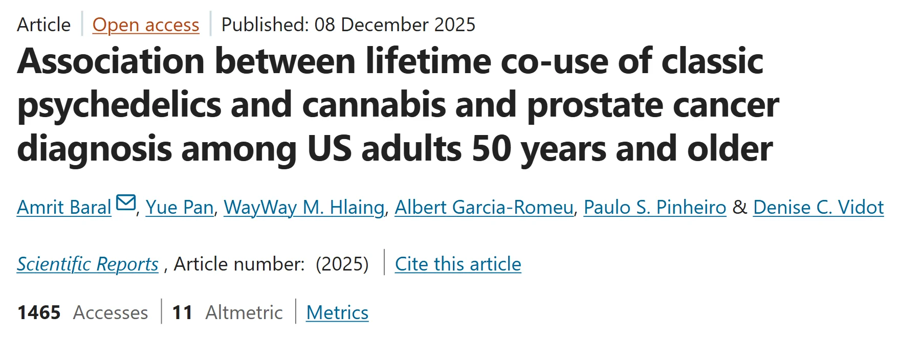New Study Finds Potential Link Between Classic Psychedelic Use and Prostate Cancer Diagnosis in Older U.S. Men 2 New Study Finds Potential Link Between Classic Psychedelic Use and Prostate Cancer Diagnosis in Older U.S. Men