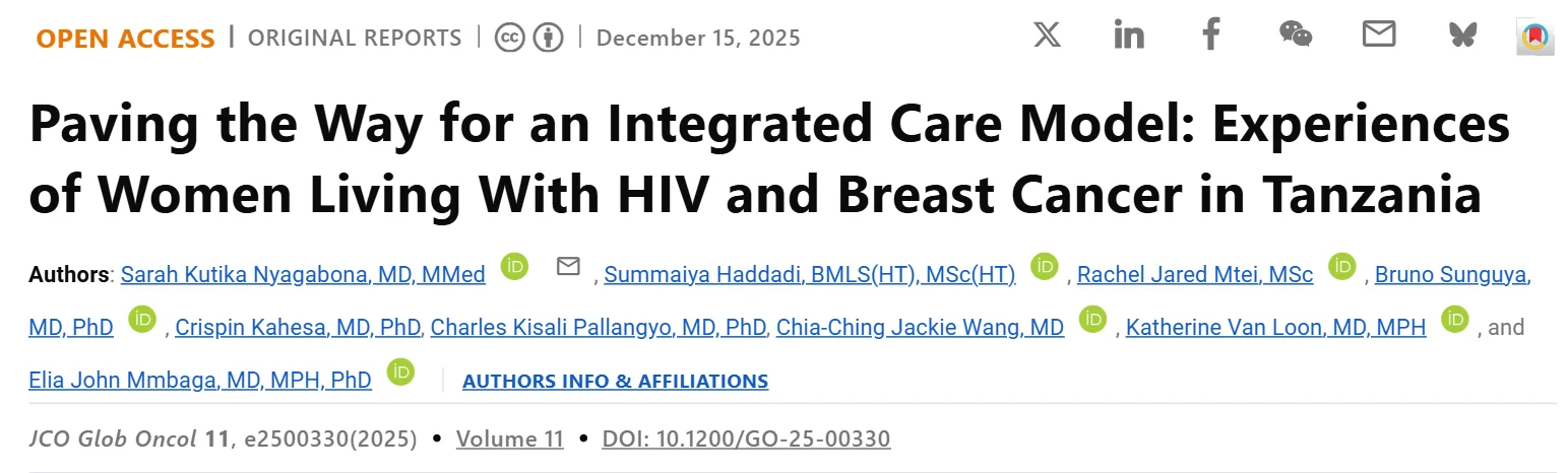 Sarah Nyagabona: Amplifying the Voices of Women Navigating the Dual Burden of HIV and Breast Cancer in Tanzania