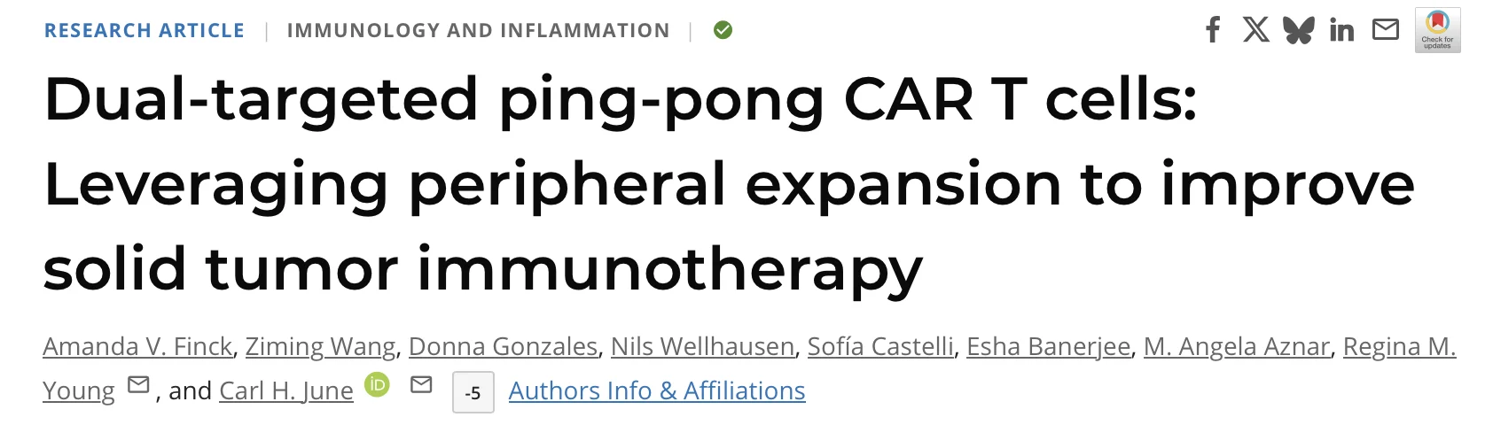 Amanda Finck: What If the Better Answer to Solid Tumor CAR T Cells Lies Outside the Tumor Itself? 2 Amanda Finck: What If the Better Answer to Solid Tumor CAR T Cells Lies Outside the Tumor Itself?