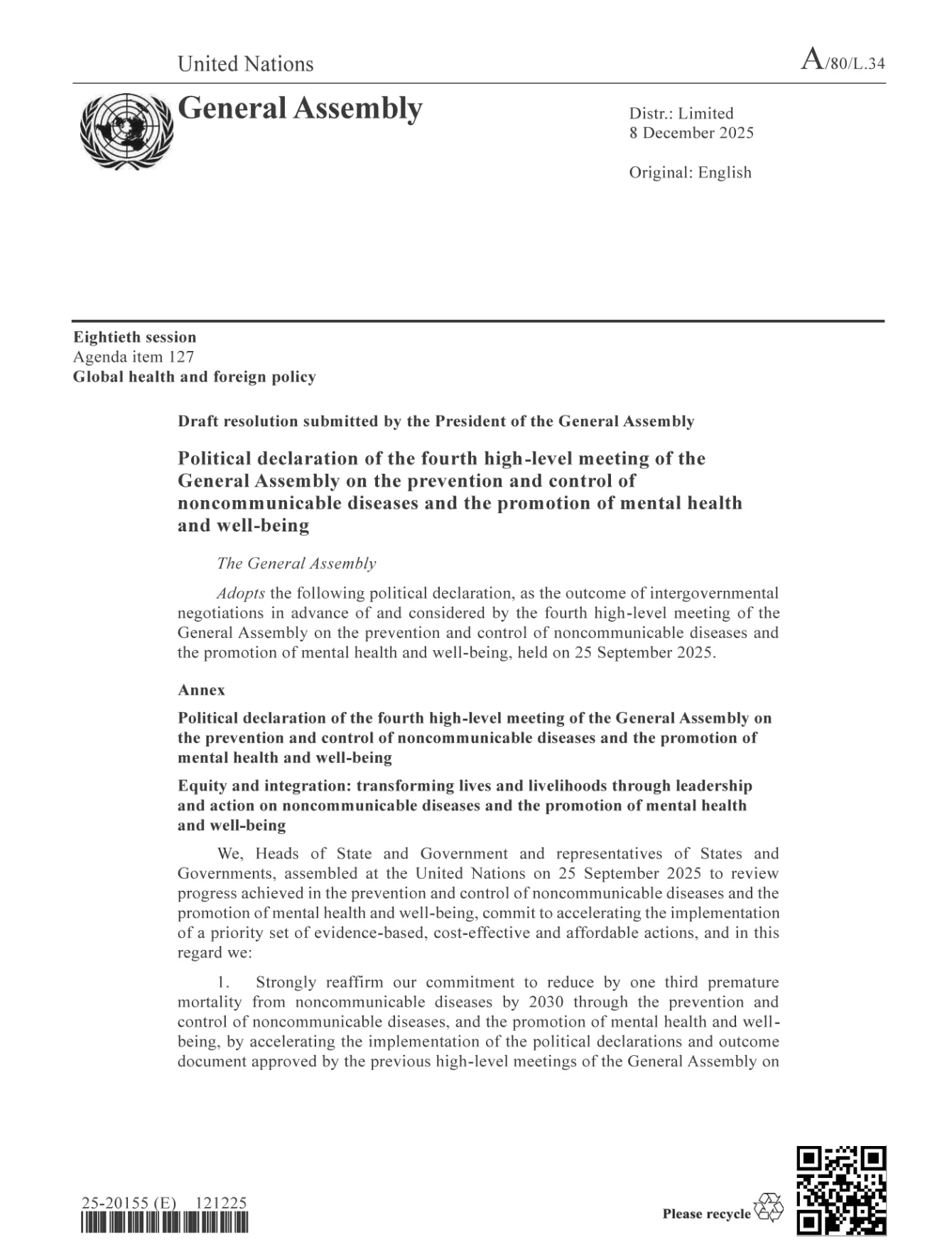 Major Win for Childhood Cancer Advocacy: UN Adopts GICC Target