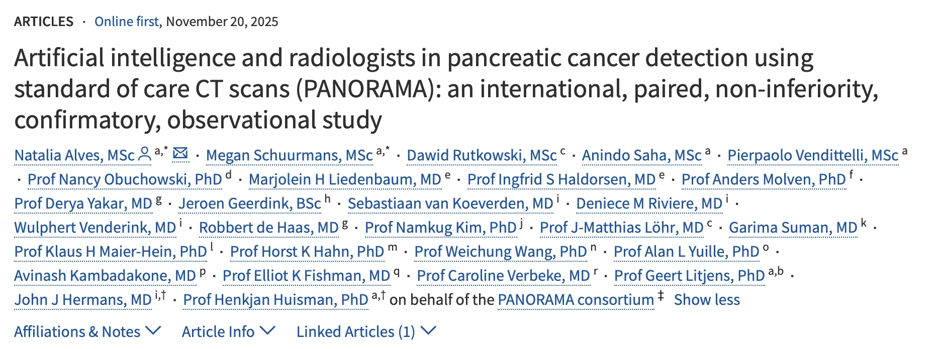 Anna Berkenblit: How AI Can Match Radiologists in Identifying Pancreatic Ductal Adenocarcinoma on Standard CT Scans