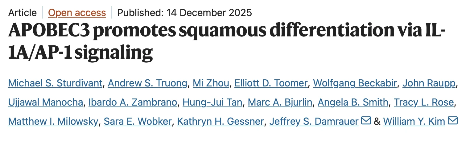 Michael Sturdivant: Identifying APOBEC3A’s Association with Squamous Differentiation in Urothelial Carcinoma