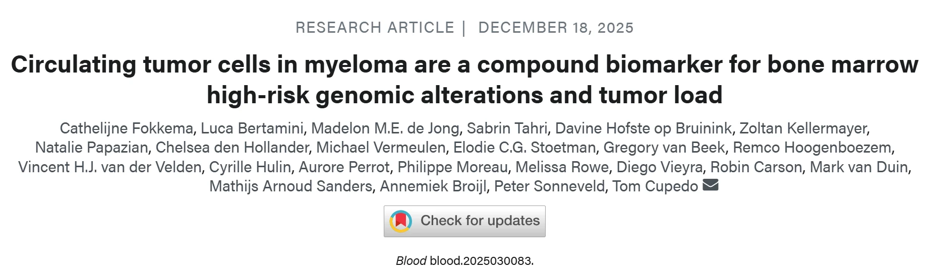 Myeloma Paper of the Day, December 19th, Suggested by Robert Orlowski