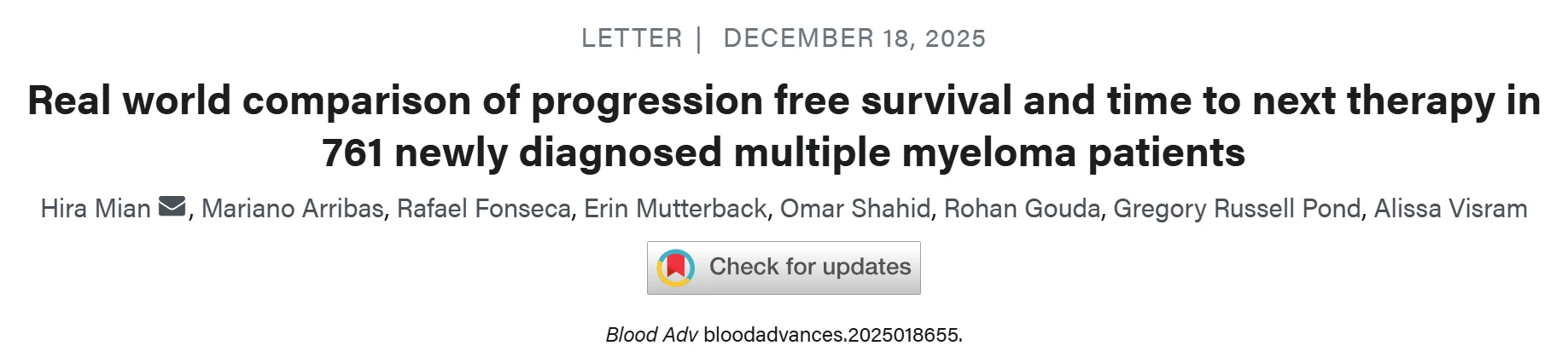 Myeloma Paper of the Day, December 20th, Suggested by Robert Orlowski 2 Myeloma Paper of the Day, December 20th, Suggested by Robert Orlowski