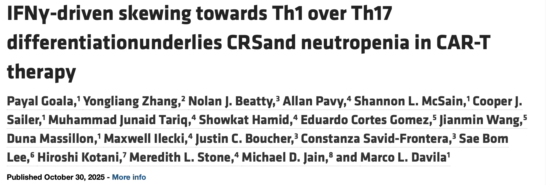 Yan Leyfman: New Insights into CAR-T Toxicity Mechanisms