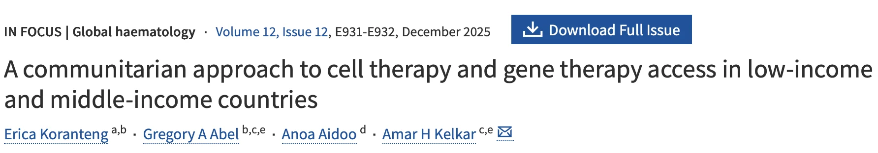 Amar Kelkar: Reimagining 'Good' in Global Health - A Communitarian Approach to Cell and Gene Therapy