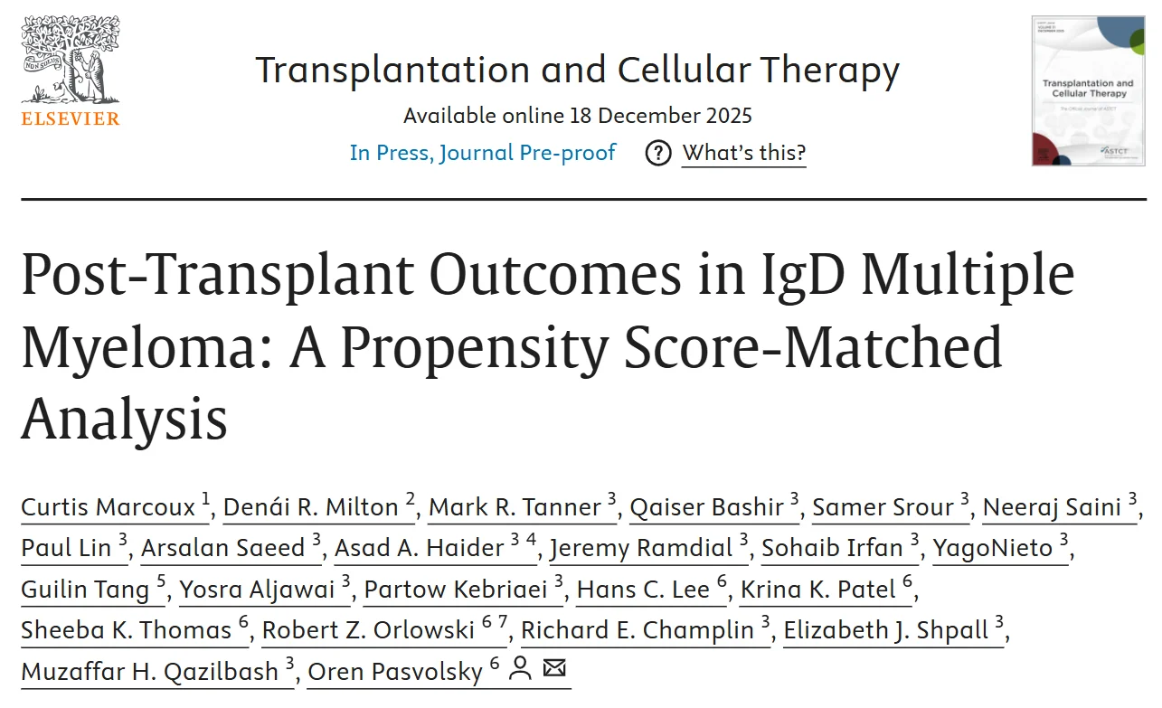Myeloma Paper of the Day, December 22nd, Suggested by Robert Orlowski