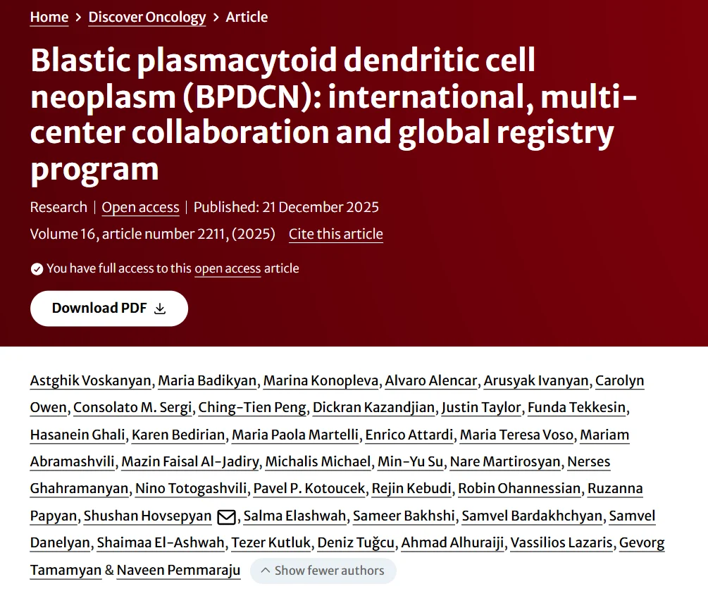 Naveen Pemmaraju: Bringing More Global Awareness and a New International Collaboration for BPDCN