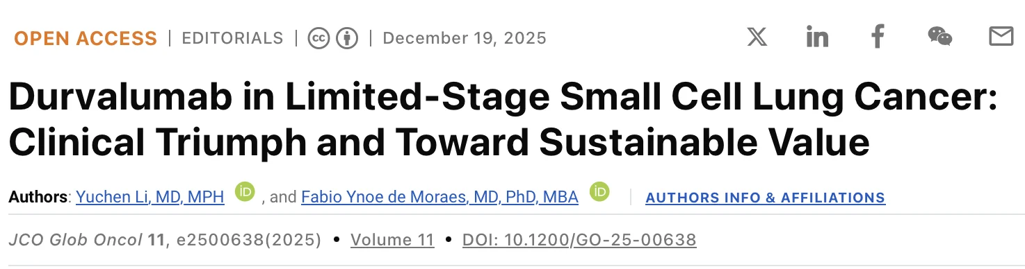Fabio Ynoe de Moraes: ADRIATIC Represents a Success of Translational Science in Limited-Stage SCLC