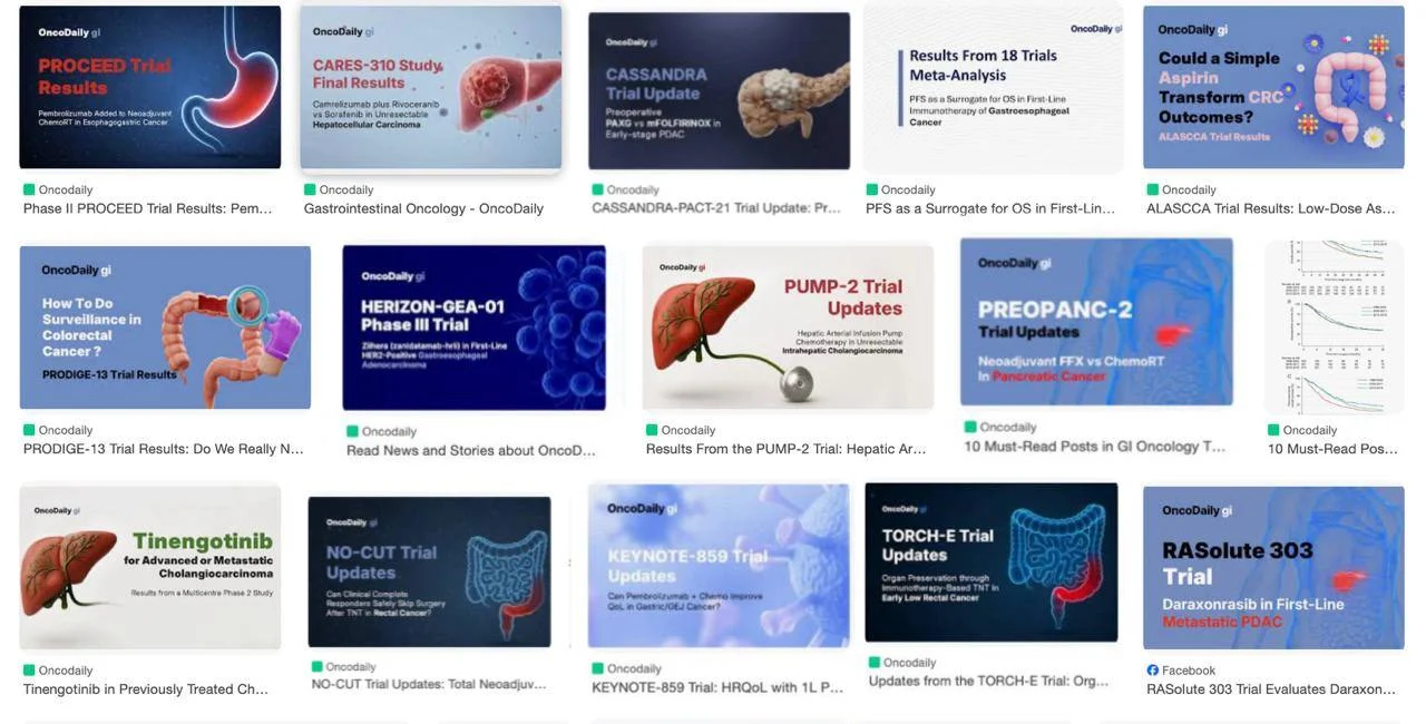 Trial updates from Oncodaily GI