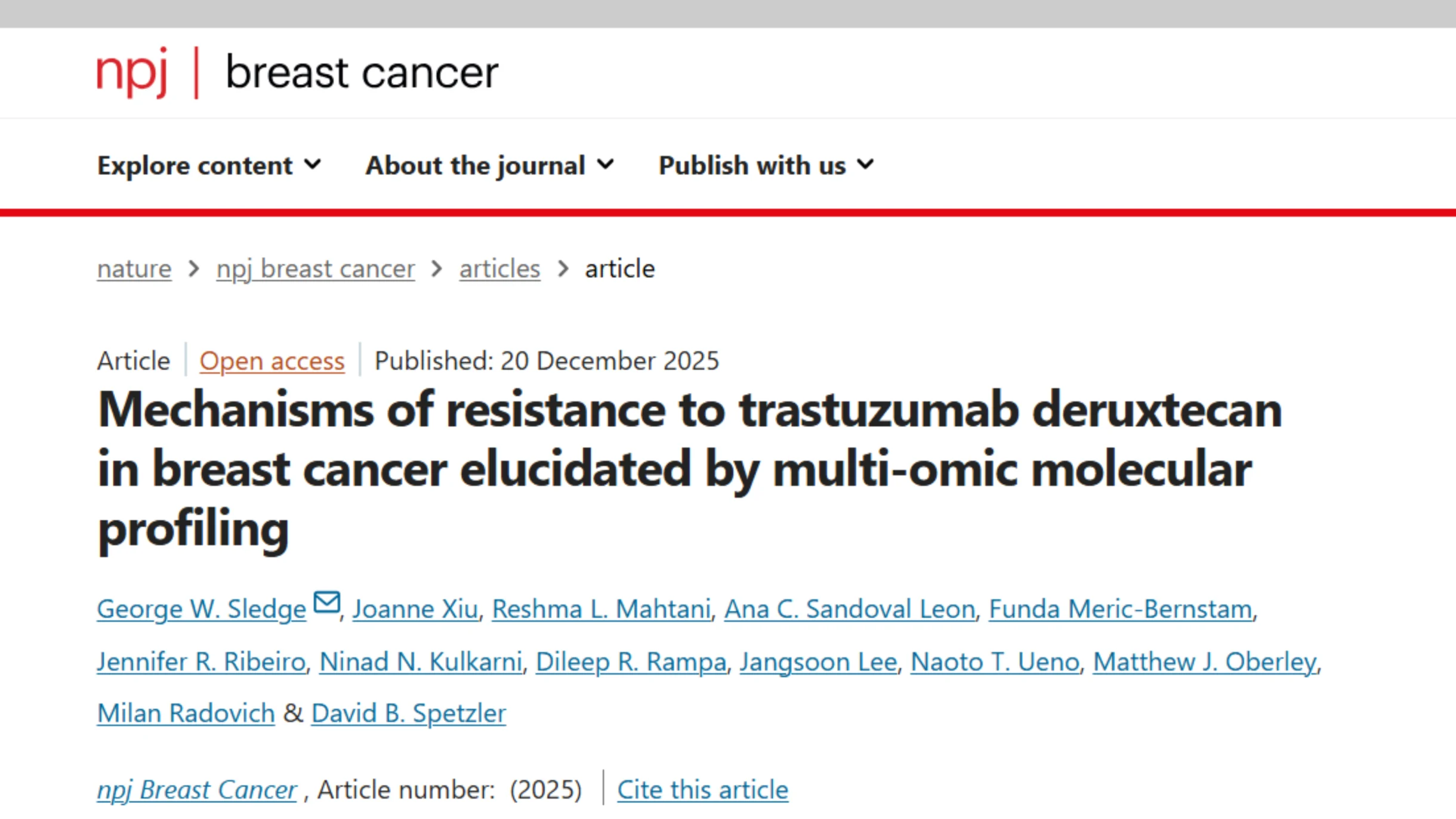 Joanne Xiu: Identifying a Key Driver of Resistance to Trastuzumab Deruxtecan