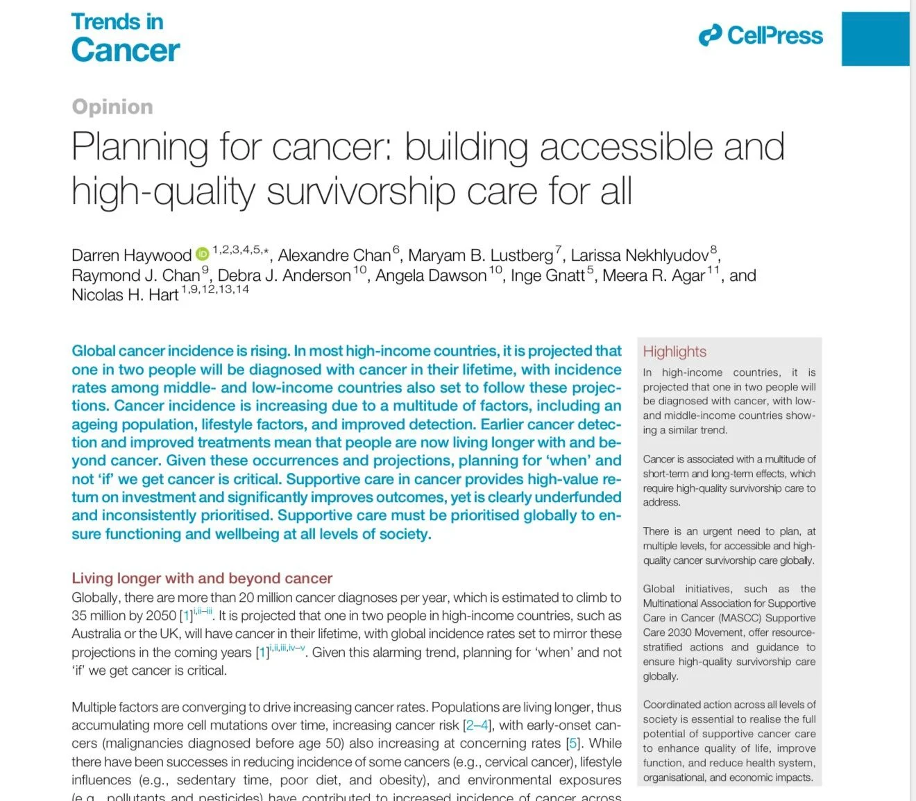 Nicolas Hart: Planning for "When" and Not "if" We Get Cancer