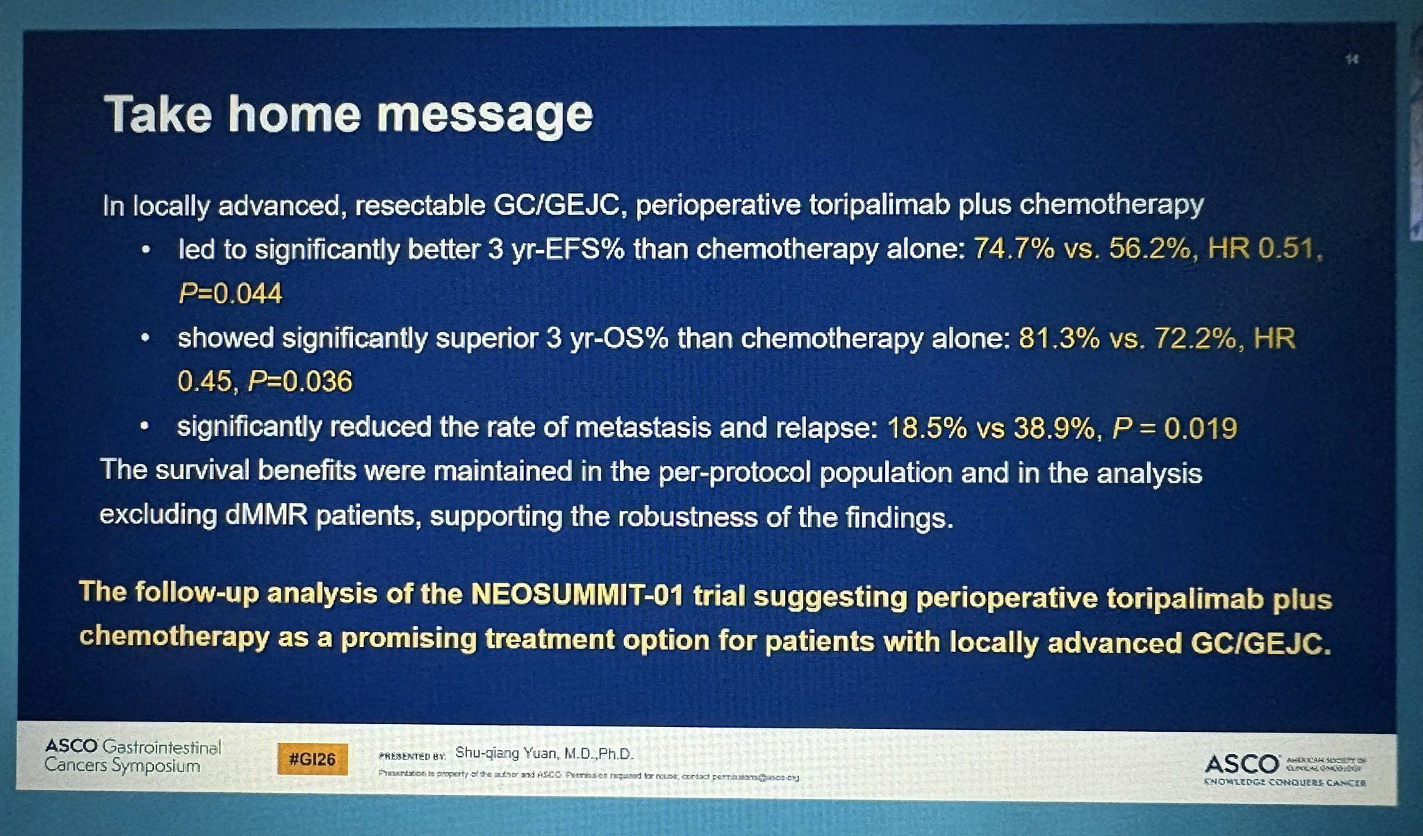 Nicholas Hornstein: NEOSUMMIT-01 Sets a High Bar for Perioperative ChemoIO in Locally Advanced GC/GEJC